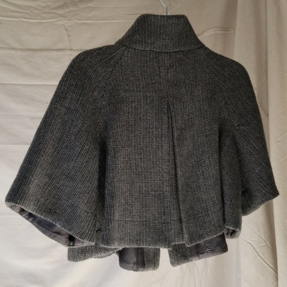 I-N-C Women’s Heavy Wool Grey Cropped Pea Coat – size M - Picture 7 of 15